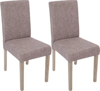 Obrázek produktu pro sada 2 jídelních židlí Littau, židle Kuchyňská židle  Textil, šedá, konstrukce nohou - dub