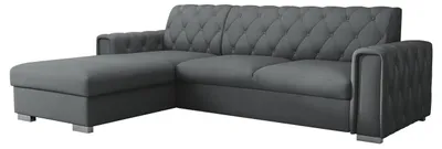 Produktbild von MIRJAN24 Ecksofa Roma mit Bettkasten und Schlaffunktion, Einstellbare Kopfstützen, L-Form (Farbe: Kronos 22, Seite: Links)