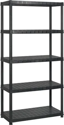 Obrázek produktu pro vidaXL úložný regál s 5 policemi černý 183x45,7x185 cm plastový