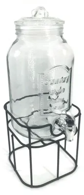 Produktbild von eXODA Bowle Glas Getränkespender 3,5l mit Zapfhahn und Ständer