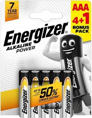 Obrázok produktu pre Batéria "Alkaline Power", AAA, 4+1 ks, ENERGIZER EPAAAB4+1
