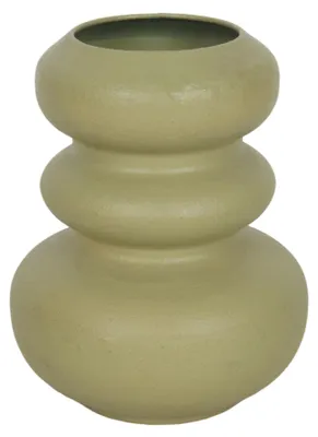 Image de Pot pour plante d'intérieur Rebecca Mobili Hortensia 21,5 x 18 x 18 cm, métal vert, style moderne
