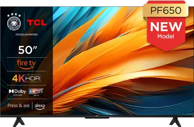 Produktbild von TCL 50PF650 Fernseher 50 Zoll Fire TV 4K UHD Smart TV, HDR Dolby Vision, Alexa, Triple-Tuner (2026)