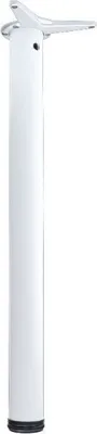 Produktbild von Tischfuß zylindrisch Tischbein ø 60mm Möbelbein L 700mm, Stahl weiß lackiert