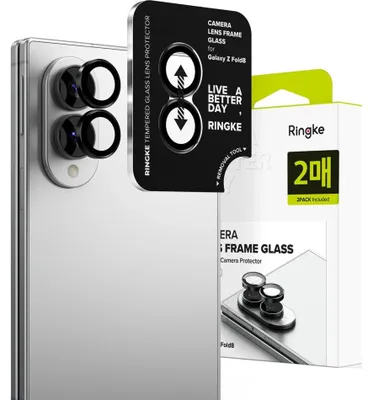 Produktbild von Kameraschutz für Galaxy Z Fold8, Ringke Camera Lens Frame Glass, 2-Pack, Schwarz