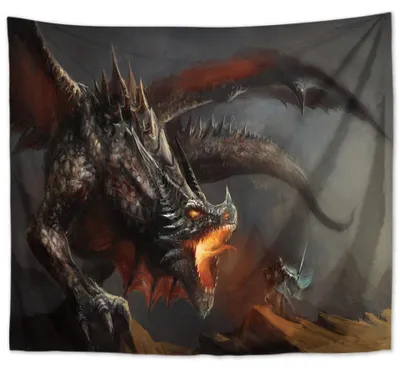 Produktbild von Wandbehang Drache 200 x 150 cm Dragon  Polyester Wandtuch Wandteppich Tapisserie