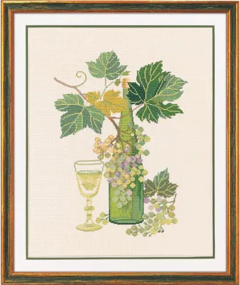 Produktbild von Eva Rosenstand Kreuzstich Set "Weisswein", Zählmuster, 48x58cm