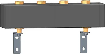 Immagine prodotto di Distributore Herz Pumpfix a 3 gruppi DN 25 con fissaggio e isolamento termico. Fig. 4501/12, 1 pz.