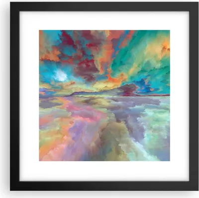Produktbild von Gerahmtes Poster - Schwarzer Rahmen - Abstraktion modern - 30x30 cm - Wand Bild - Wanddeko - Wandbilder - Kunstposter - Wandposter - Bilderrahmen - Bilder - Kunstdruck - Wandbild - P2BAC30x30-4027