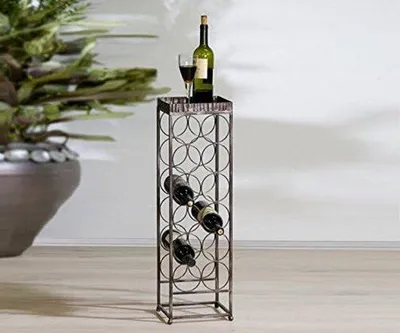 Produktbild von Antikes Weinglasregal in Gold - 78 cm für 12 Flaschen