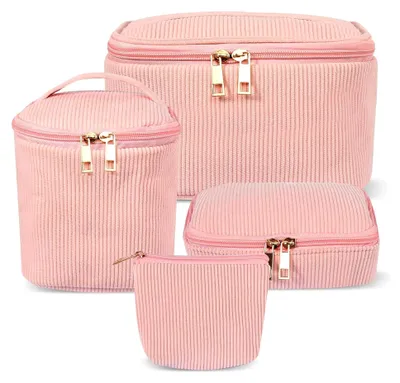 Produktbild von 4-teiliges Set Kosmetiktaschen in Rosa für Damen