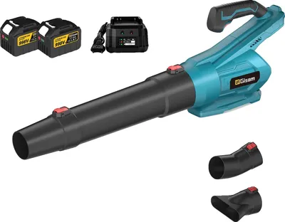 Obrázek produktu pro Foukač listí, bezkartáčový motor 2000 W, ergonomický design, 2 baterie