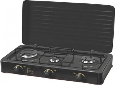 Image de STELLA STKGC-03, Noir, Plan de travail, 61 cm, Gaz, Métal, 3 zones de cuisson