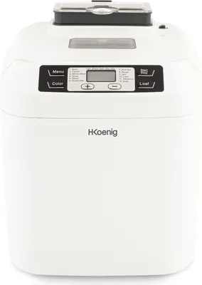 Image de H.KoeNIG BAKE340 - Machine à pain avec graines - 12 programmes - 3 niveaux de cuisson - 550W - 2 tailles : 650 ou 800g - écran LCD