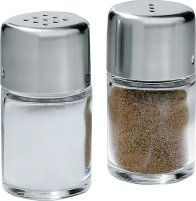 Produktbild von WMF BEL GUSTO, Salz- und Pfefferstreuer-Set, Edelstahl, Transparent, Glas, Edelstahl, Edelstahl, Edelstahl, 30 mm
