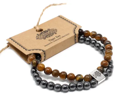 Imagen del producto de Pulsera de Piedras Preciosas Magnéticas - Ojo de Tigre
