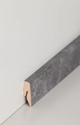 Produktbild von Sockelleiste MDF 15 x 40 x 2500 mm Basalt zum Kleben, Clipsen, Schrauben & Nageln MDF-Kern foliert Fußleiste by PROVISTON 62.5 Meter | 25 Stück