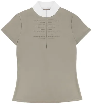 Produktbild von Ekkia EQUITHÈME Damen Turniershirt Polo Suzanne Taupe, Größe:L