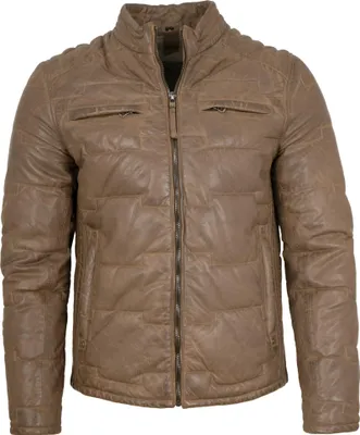 Produktbild von Gipsy- Herren Lederjacke Steppjacke Lammnappa taupe : M