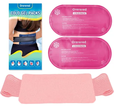 Imagen del producto de Compresas de frío reutilizables, juego de 3 unidades, 25,4 x 12,7 cm, flexibles, para deportes y tratamiento del dolor