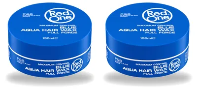 Produktbild von 2 x Red One Blue Aqua Haarwachs - Starker Halt und Glanz - 150 ml - Vorteilspackung - 2 Stücke