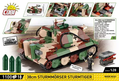 Immagine prodotto di Cobi Historical Collection Seconda Guerra Mondiale 2585 Sturmmorser Tiger Sturmt 2585