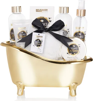 Immagine prodotto di BRUBAKER Cosmetics - Grazie mamma - Set da bagno e doccia al profumo di rosa e vaniglia - Set regalo in vasca - Set da bagno per la mamma