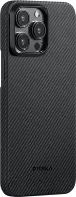 Image de Étui Pitaka MagEZ 4 600D, sergé noir/gris - iPhone 15 Pro