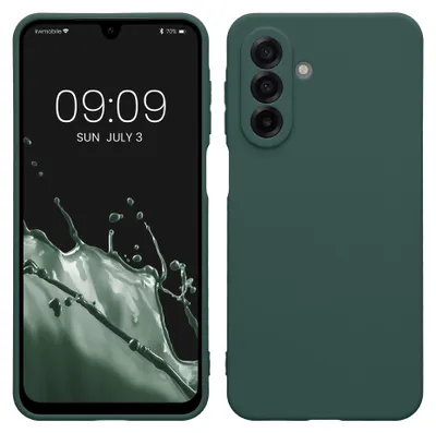 Produktbild von kwmobile Handyhülle für Samsung Galaxy A17 4G / 5G Hülle - weiches Handy Silikon Case - Schutzhülle Cover - Blaugrün