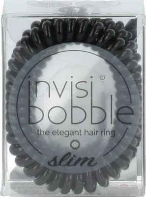 Produktbild von invisibobble SLIM, Pferdeschwanzhalter, Schwarz, 3 Stück(e)