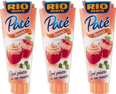 Produktbild von 3x Rio Mare Paté Tonno Thunfischcreme 100 gr Brotaufstrich Streichfähiges snack