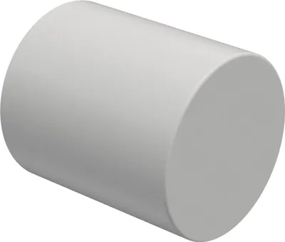 Produktbild von Interdeco Endstücke / Zierabschlüsse für Gardinenstangen mit 20 mm Ø Weiß, Typ Feta (Kappe), Pack. 2 Stück
