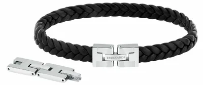 Produktbild von Original T-Leather Schwarzes Lederarmband TJAXV19