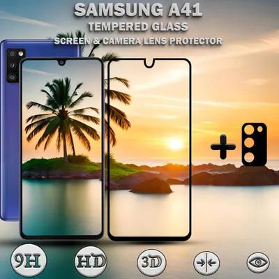 Obrázek produktu pro Ochranný kryt displeje a objektivu Samsung Galaxy A41 z tvrzeného skla 9H