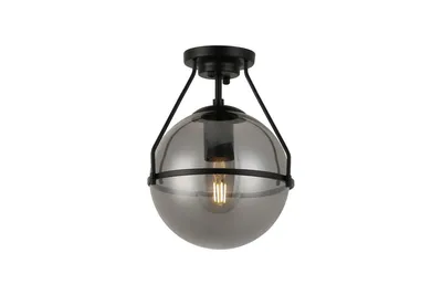 Produktbild von GTV - Deckenleuchte DROP , 7165, AC220-240V, 50/60Hz, 1*E27, max.25W, Ø 21 cm, schwarz