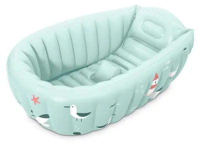 Produktbild von Miniland Aufblasbare Babybadewanne Lighthouse - Tragbare Babybadewanne | Komfort