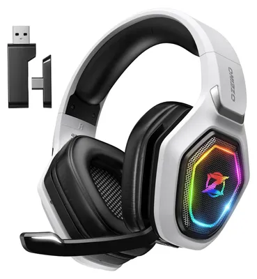 Produktbild von Gaming Headset,Type-C & USB Schnittstelle 2.4GHz Wireless mit, Bluetooth Headset,Mit Mikrofon Geräuschunterdrückung,PC/PS4/PS5/Mac, 20H+ Akkulaufzeit