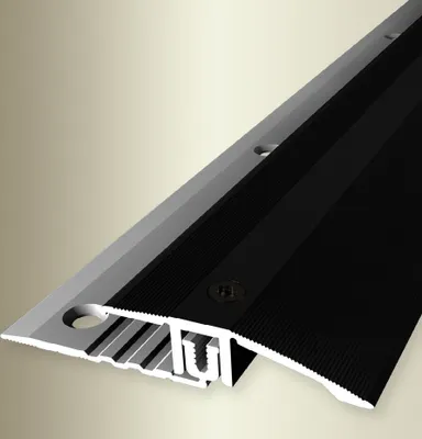Produktbild von PROVISTON | Übergangs- & Ausgleichsprofil | Aluminium | 44 x 1000 mm | Schwarz | Bodenprofil | Metallprofil | Übergangsschiene