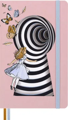 Produktbild von Moleskine Alice im Wunderland Notizbuch limitierte Ausgabe, L/A5, liniert, fester Einband