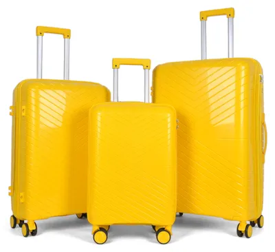 Produktbild von Reisekoffer aus Polypropylen (PP) Modell Nova Yellow 3er Set MS-19915