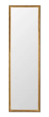 Immagine prodotto di MO.WA Specchio da parete, classico, rettangolare cm. 40x135, oro, cornice in legno, verticale, orizzontale, per ingresso, bagno, camera da letto, corridoio specchio