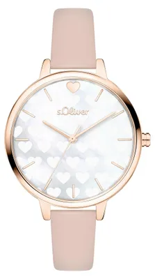 Produktbild von s.Oliver Damenuhr - Rund - Roségold - 36 mm - Elegante Damenuhr aus Metall mit Q