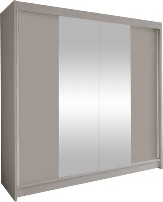 Produktbild von MIRJAN24 Schiebetürenschrank Talin II, Stilvoll Schlafzimmer Kleiderschrank (Farbe: Cashmere, ohne Beleuchtung)