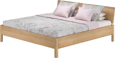 Produktbild von Großes Ehebett Doppelbett aus Buchenholz 200x200 mit wählbarem Zubehör V-60.93-20ohne Zubehör