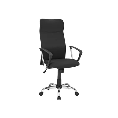 Obrázok produktu pre Ergonomická kancelárska stolička, s nastaviteľnou výškou, čierna, 63 cm