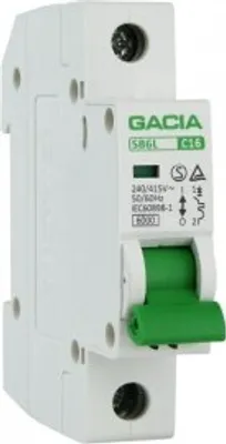 Immagine prodotto di Interruttore miniaturizzato C16A 1 polo 6kA Interruttore LS GACIA 9650