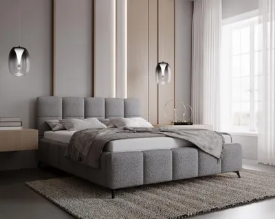 Obrázok produktu pre Čalúnená posteľ 140x200 ARMINDA s úložným priestorom - šedá