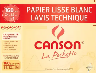 Image de CANSON C200037101 CANSON technisches Zeichenpapier, 240 x 320 mm, 160 g/qm