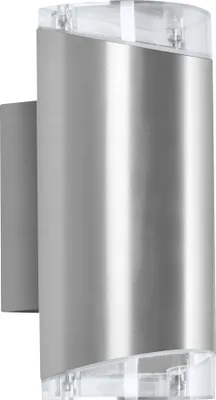 Produktbild von Außenwandleuchte Wandlampe Außenleuchte GU10 Silber IP44 Garten moderne Wandleuchte aus Aluminium 1830-2-SN