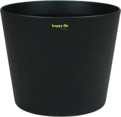 Produktbild von Kunststoff Blumentopf Florenz schwarz Ø 14,3 cm Höhe 12,0 cm
